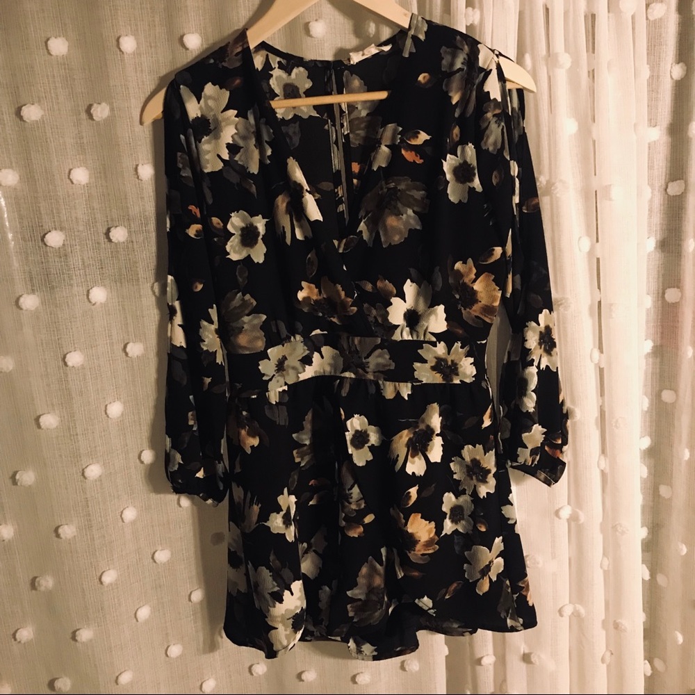 Black Floral ILLA ILLA Romper
